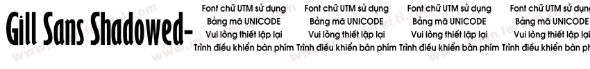 Gill Sans Shadowed字体转换